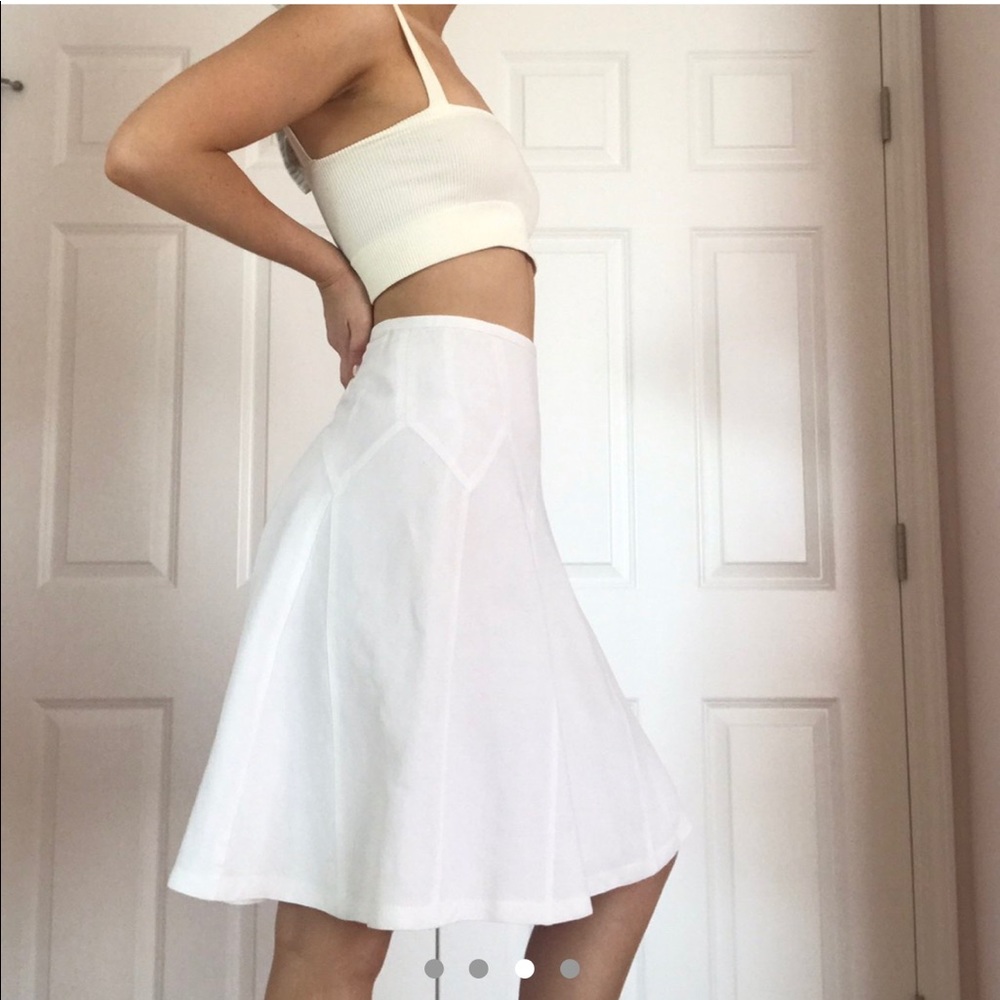 White Banana Republic Midi Skirt